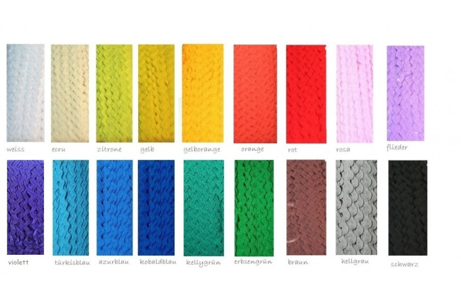 1m Zackenlitze 9mm breit  - Farbwahl